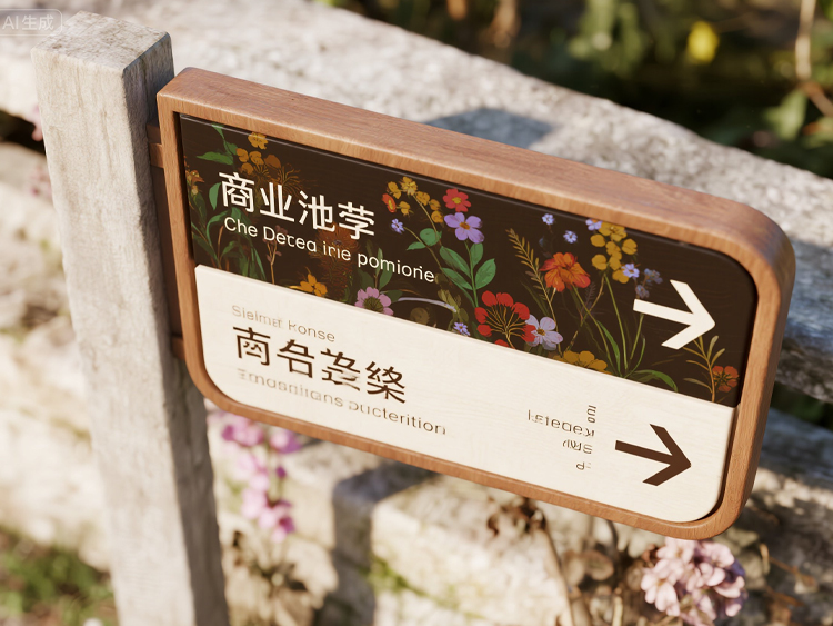 导视牌、花草牌